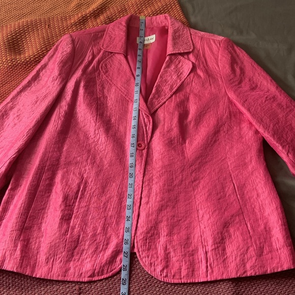 TANJAY SIZE 16P Pink Metallic Blazer - Picture 3 of 8